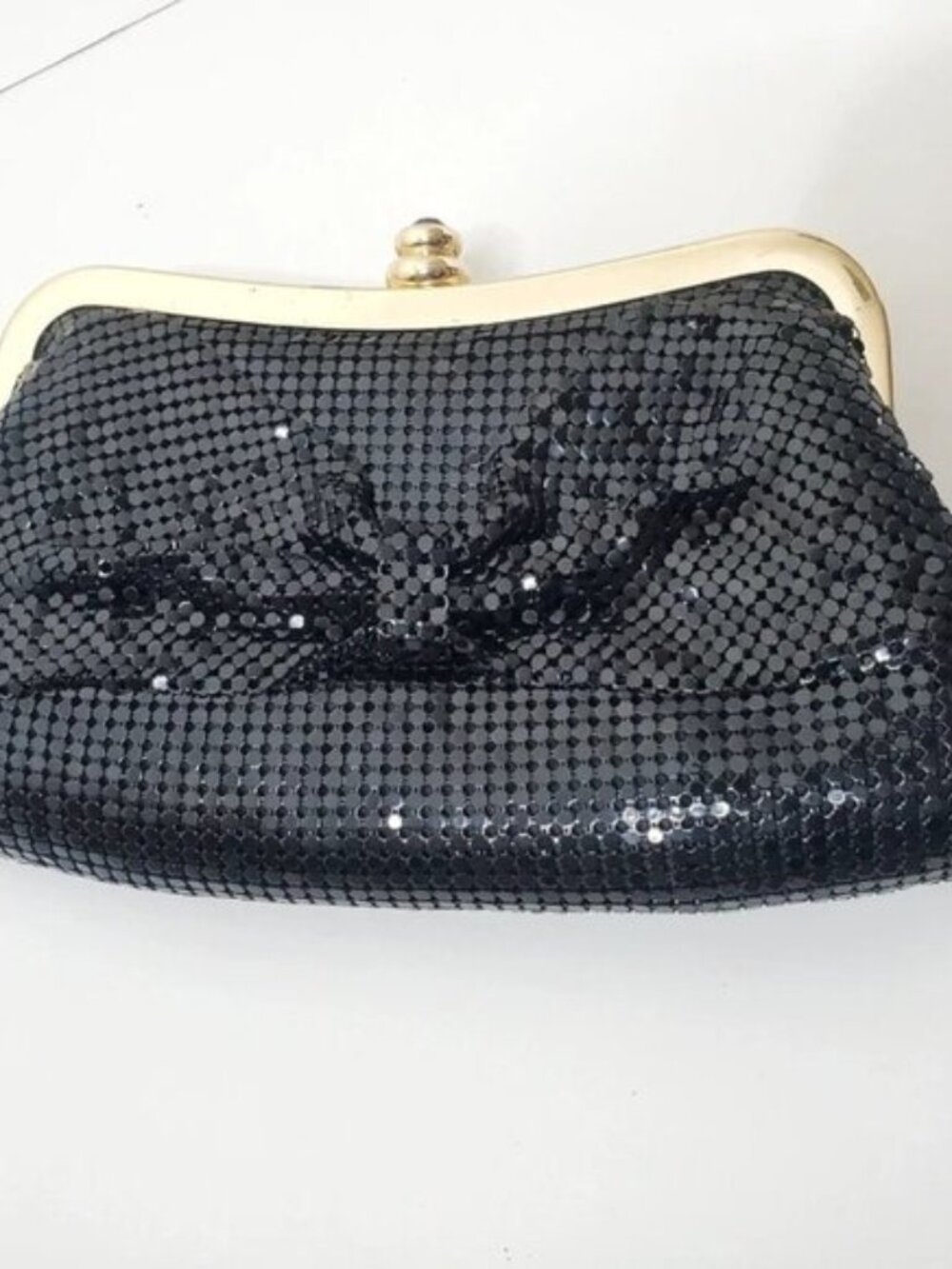 Vintage Cute Sequin and Gold Chain Party Clutch Bag